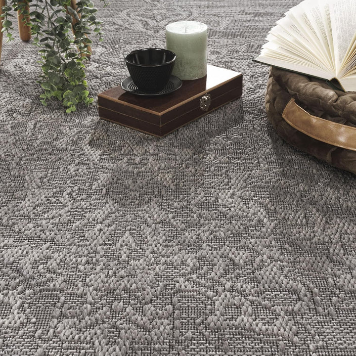 Paco Home Outdoor Teppich Wetterfest Balkon Küche Wohnzimmer Orientalisches Muster Mit Ornamente 3D