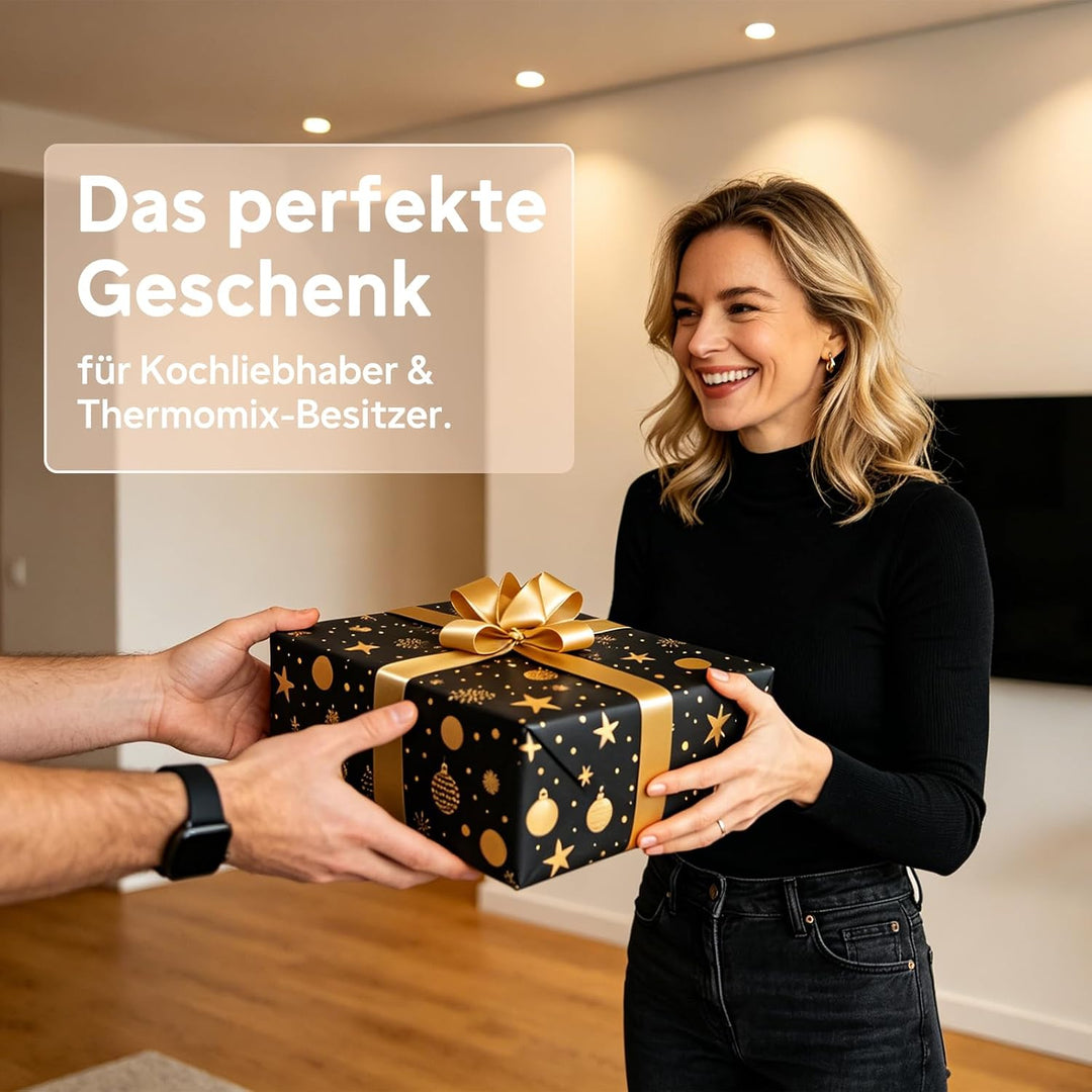 Ohano Gleitbrett für Thermomix TM6/TM5 Leicht Gleitendes,Brett für Thermomix mit Rollen, Acryl Rollb