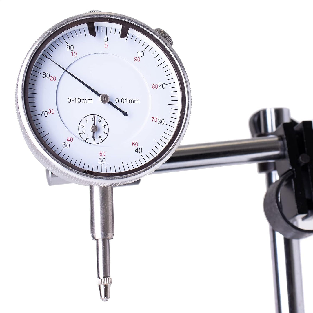 TC TECHNIC Messuhr Spur 0-10 mm Meter Präzise 0.01 Auflösung Universal Messuhr SK1938S-22, SK1938S-2