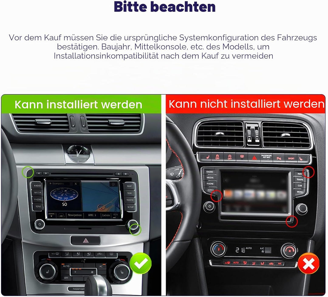8 Core 4+64GB Android Autoradio für VW Golf 5 Golf 6 Skoda Polo Passat Tiguan Touran Wireless Carpla