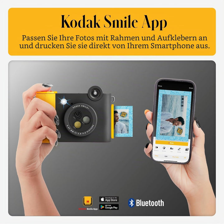 Kodak Smile+ 2-in-1 Digitale Sofortbildkamera & kabelloser Bluetooth-Fotodrucker - 10MP, Spezialeffe