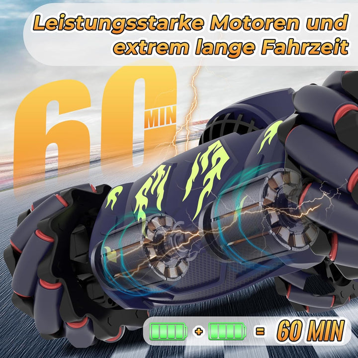 Pristar Ferngesteuertes Auto ab 6 7 8 9 10 Jahre 1:14 Stunt Auto Drift 4WD 2,4 GHz 360 Drehung Ferng