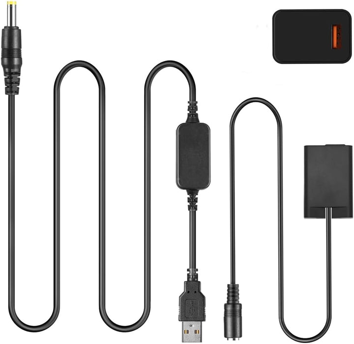 Raeisusp EP-5G Gleichstromkoppler EN-EL25 EN-EL25a Dummy-Akku + EH-5A USB-Stromkabelanschluss + QC3.