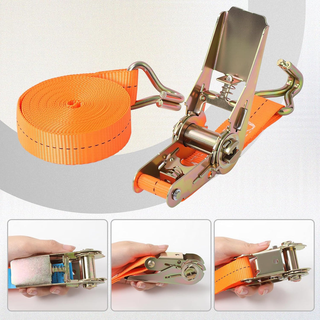 Spanngurte mit Ratsche 10 Stück 800 kg TÜV/GS Zertifiziert - 5m*25 mm 800 daN Zweiteilig Zurrgurte R