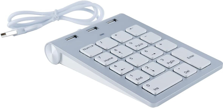 Orivin Kabelgebundener Nummernblock, Typ-C-Notebook-USB-2.0-Zifferntastatur, mit 3 USB-Anschlüssen f