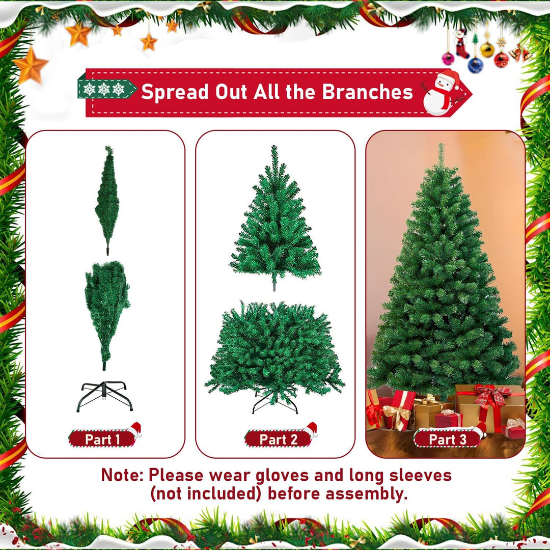 Weihnachtsbaum künstlich 180cm Künstlicher Weihnachtsbaum 770 Spitzen Plastik Tannenbaum unechter,Ch