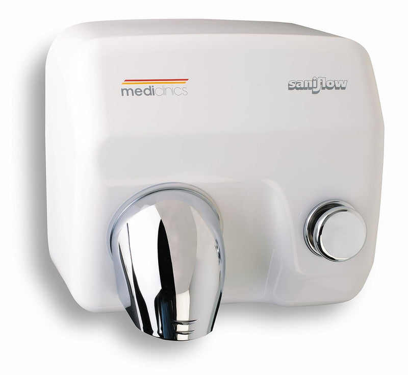 All Care 12260 Mediclinics SANIFLOW Tastenwahlhändetrockner fo Heavy Traffic Badezimmer, Weiss Epoxy