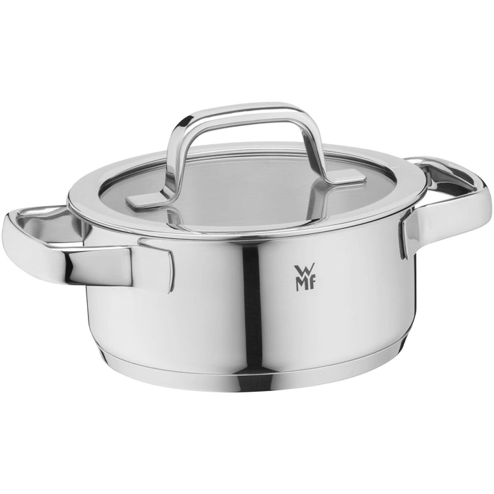 WMF Compact Cuisine Kochtopf klein 16cm, Glasdeckel, Bratentopf Induktion 1,5l, Cromargan Edelstahl