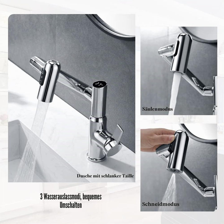 Smart Temperature Bathroom Wasserhahn, Einhebel-Badezimmer-Wasserhahn, Waschbeckenarmatur, Küchenarm