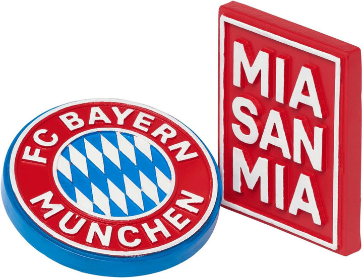 FC Bayern München Magnet Logo 2er-Set Rot I Fussball Einheitsgrösse, Einheitsgrösse