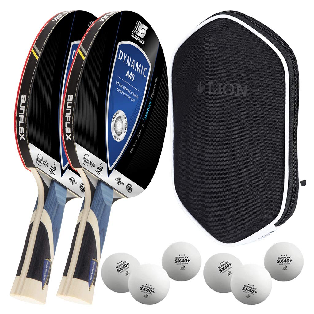 Sunflex® Dynamic A40 Tischtennisschläger | Tischtennis Racket TT Bat mehrfarbiger Wettkampfschläger