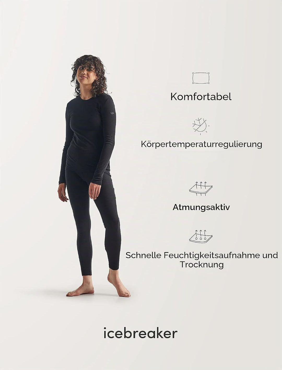 Icebreaker Damen Leggings Everyday Base Layer Leggings S Loden, S Loden