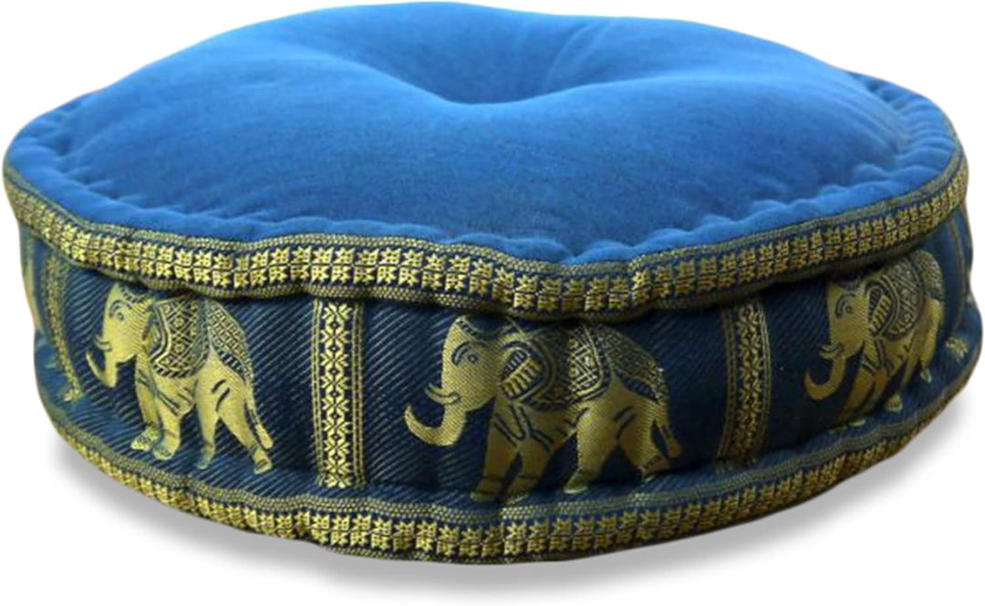 livasia Meditationskissen mit Thaiseide, Yogakissen mit Kapok, Pouf, Bodenkissen für Yoga und Zen Me