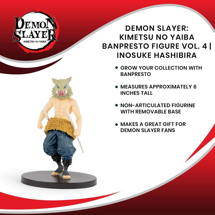 Banpresto BP19896P - Kimetsu no Yaiba Figur Vol.4 - Inosuke Hashibira, Mehrfarbig