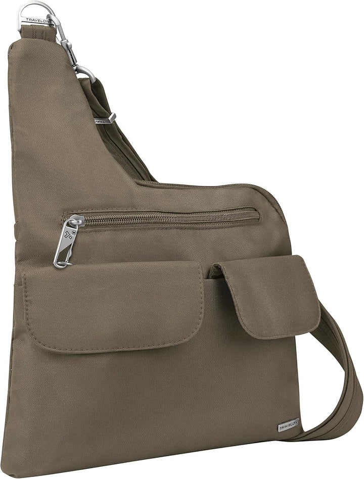 Travelon Damen Diebstahlsichere Umhängetasche Umhängetasche Einheitsgrösse Muskatnuss, Einheitsgröss
