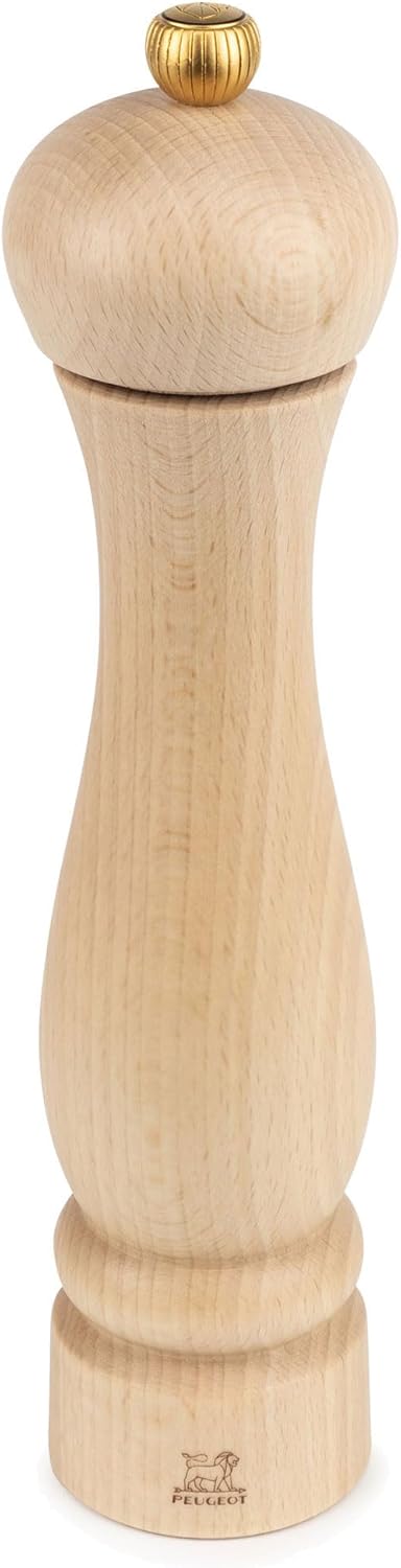 Peugeot Clermont Manuelle Pfeffermühle, Klassische Mahlgradeinstellung, Höhe: 24 cm, Holz, Natur, 27