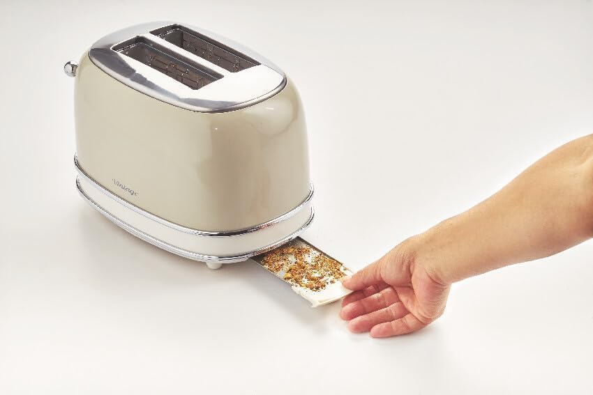 Ariete, 0155CR, Design-Toaster für zwei Scheiben, sechs Toaststufen, 810 W, Gehäuse aus Edelstahl, h