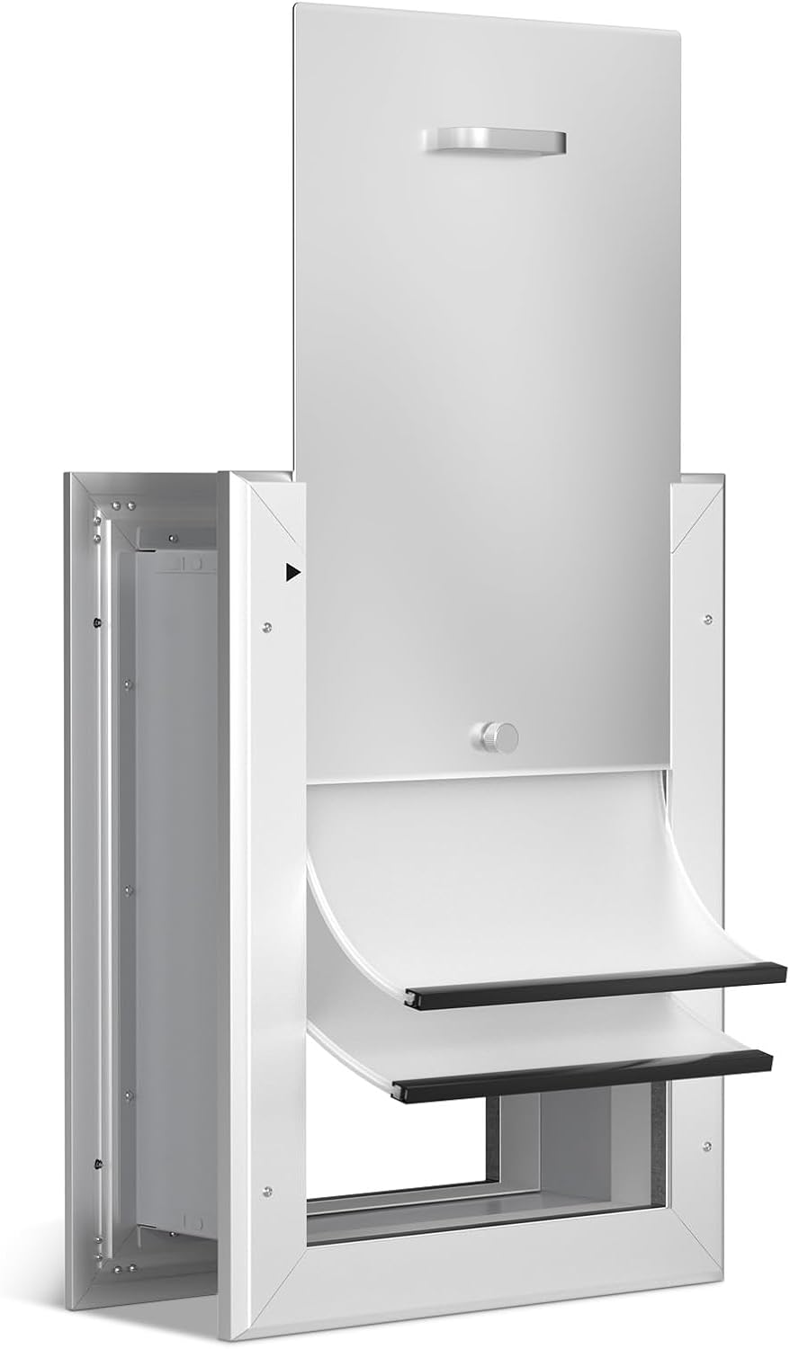 Ownpets Hundeklappe, Aluminium Haustiertür, L, luminium Anti-Rost Teleskop-Hundeklappe für kleine bi