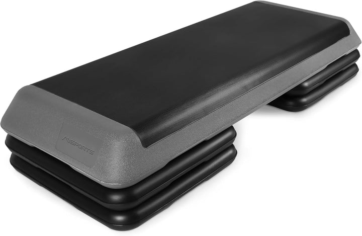 Steppbrett Professional inkl. Übungsposter + Work Out App GRATIS | 3 - Fach höhenverstellbar Studio