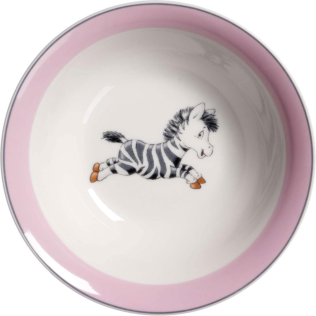Flirt by R&B Kindergeschirr Happy Zoo Zebra, rosa, 3-teilig (1 Set)