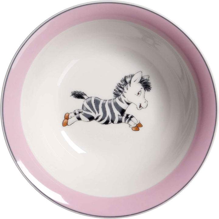 Flirt by R&B Kindergeschirr Happy Zoo Zebra, rosa, 3-teilig (1 Set)
