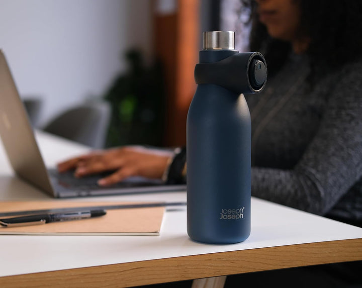 Joseph Joseph Loop - Vakuumisolierte auslaufsichere Thermo-Trinkflasche 500 ml, doppelwandig, für He