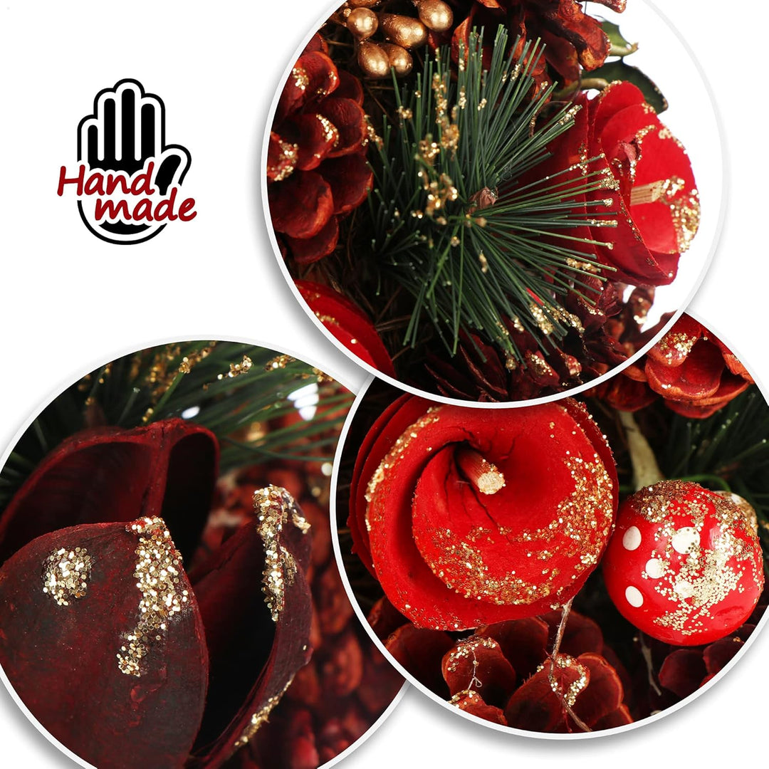 com-four® Deko-Weihnachtsbaum, dekorativer Kleiner Schmuckbaum, tolle Tischdeko, optimal für die Adv