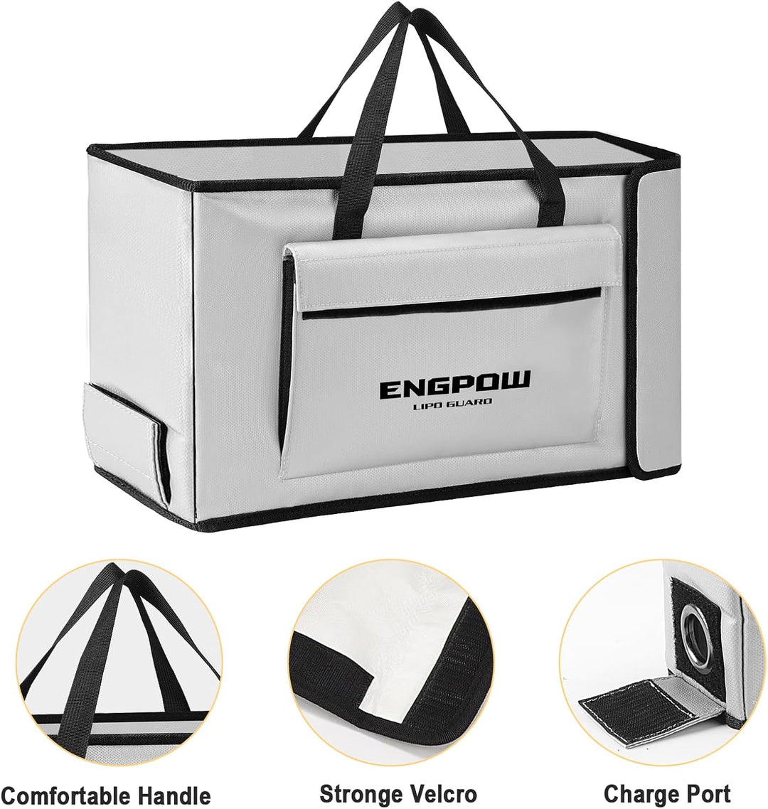 Akku Tasche Ebike Batterie Tasche Feuerfeste bis 2000°F Explosionsgeschützte Lipo Bag kompatibel mit