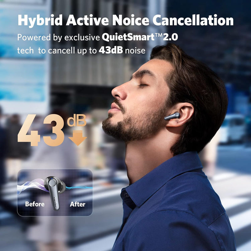 EarFun Air Pro 3 Bluetooth Kopfhörer In Ear, 43dB Hybride Aktive Noise Cancelling, Kabellos, HiFi So