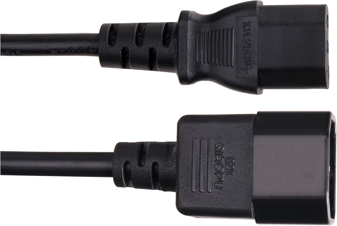 5X Pronomic IECIEC-0,5 Netzkabel Verlängerung 0,5m (Kaltgeräte Stecker auf Kaltgeräte Buchse, sehr f