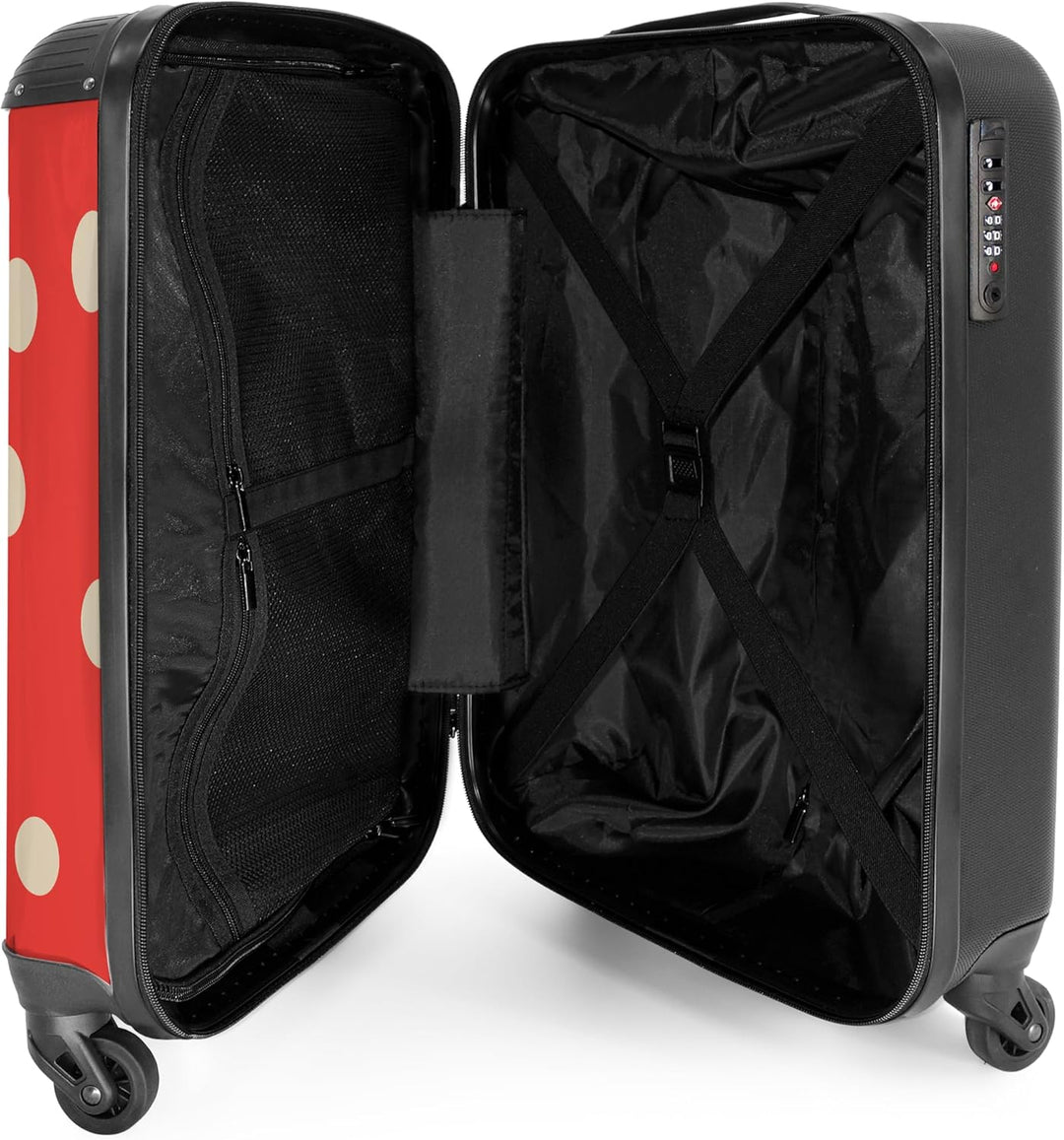 NoBoringSuitcases.com® Handgepäck Koffer 55x40x20 Personalisiert - Reisekoffer mit Rollen, Leichtgew