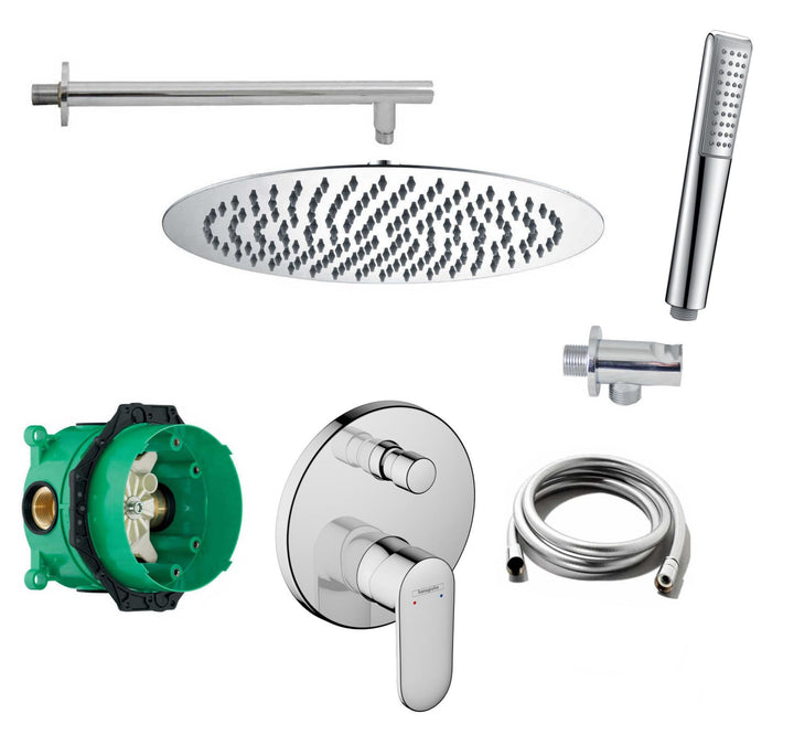 vanvilla Duschsystem mit Unterputz Duscharmatur von Hansgrohe Vernis Blend und vanvilla Regendusche