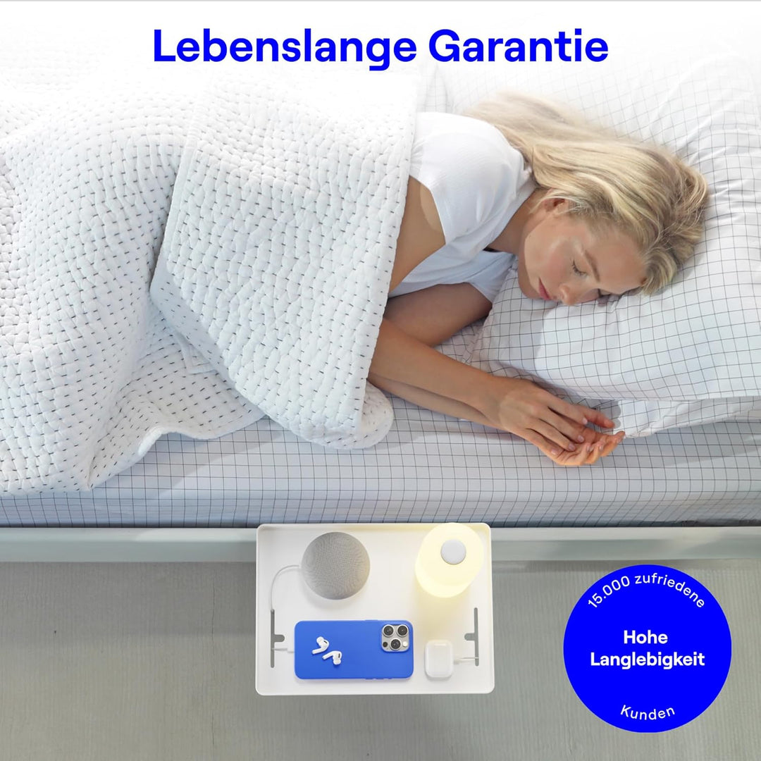BedShelfie Nachttischregal, Etagenbett und Obere Etagenbett, Essentials, Clip-On-Nachttisch, Nachtti