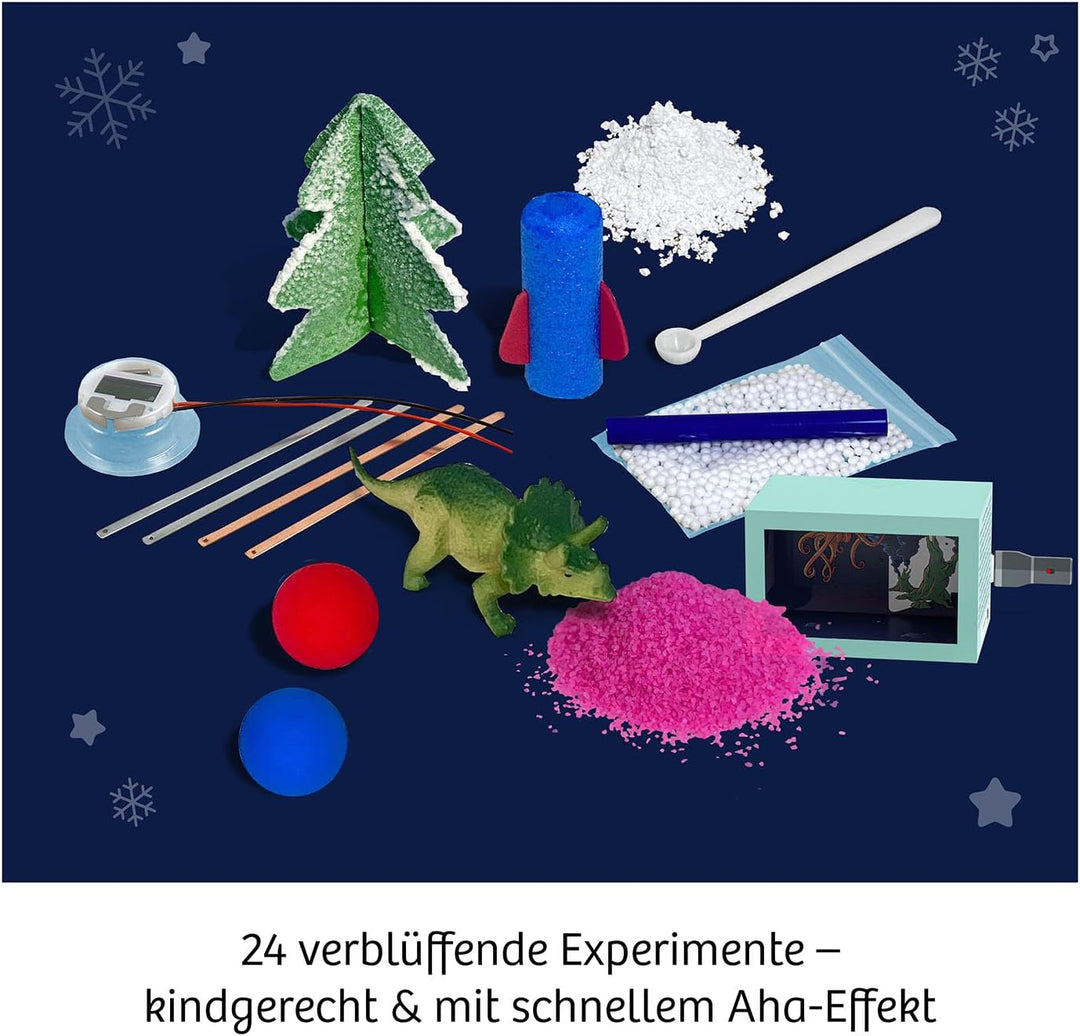 KOSMOS 661076 Experimentierkasten Adventskalender 2023, Die schönsten Experimente zur Weihnachtszeit