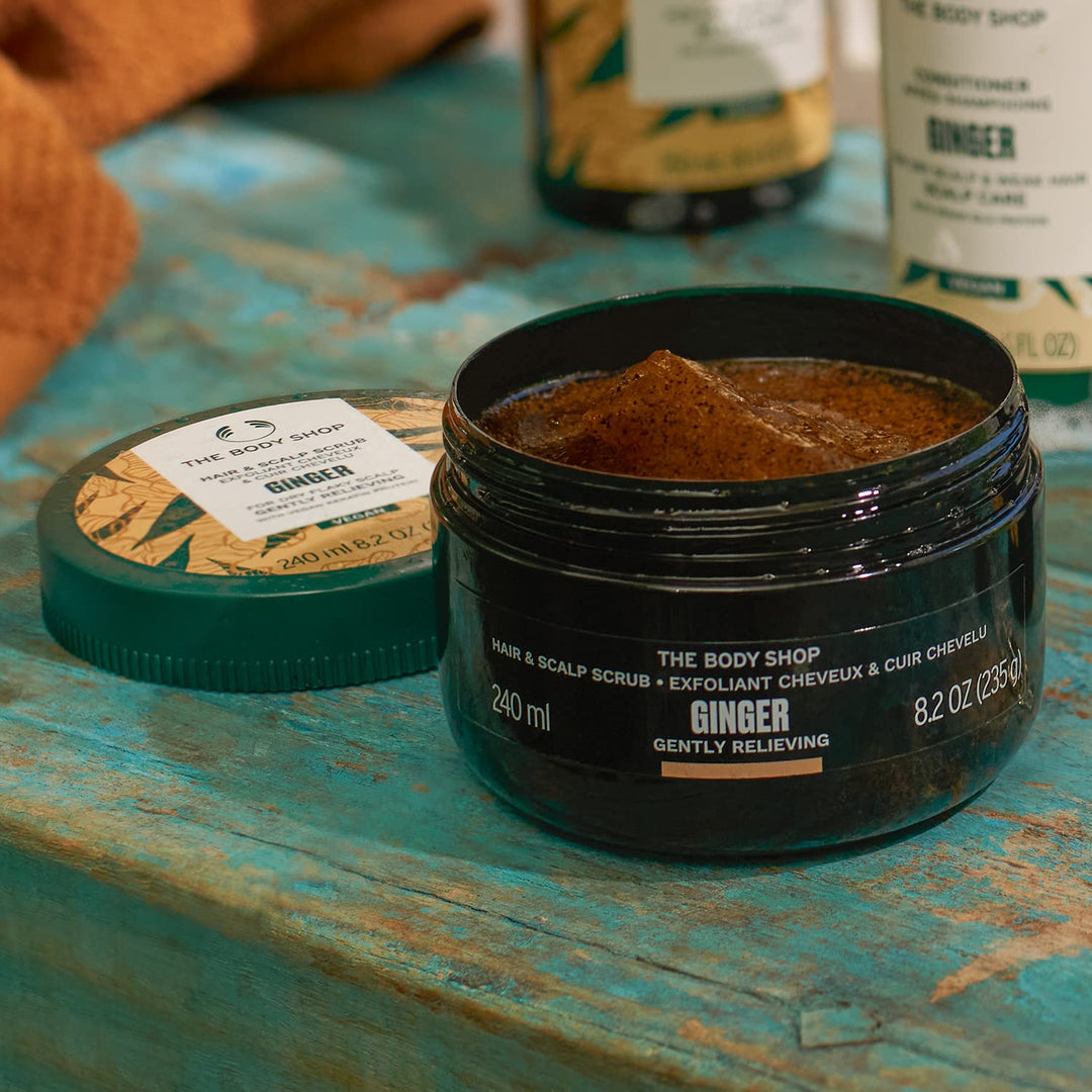 The Body Shop Hair & Scalp Scrub - GINGER - For Dry, Flaky Scalp 240ML