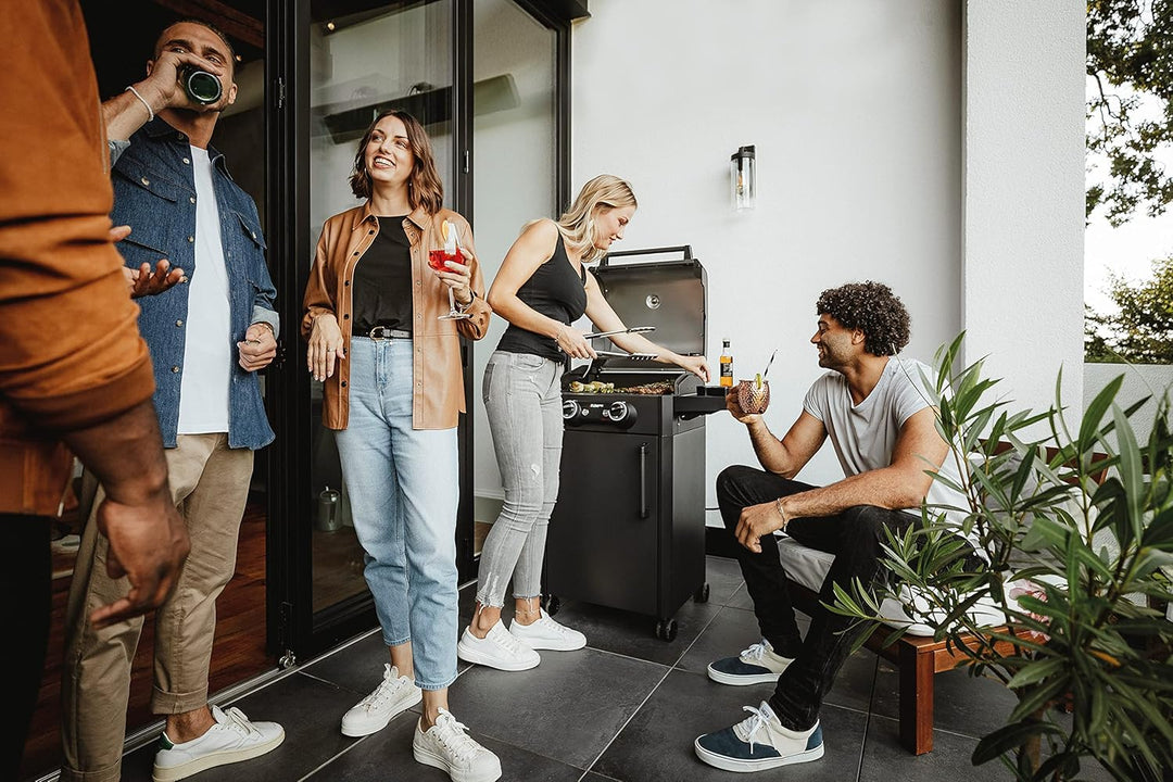 Enders® Elektrogrill eFLOW PRO 2 TURBO™ aus der SHADOW-Serie & ® SWITCH GRID Pizzastein Bundle mit P