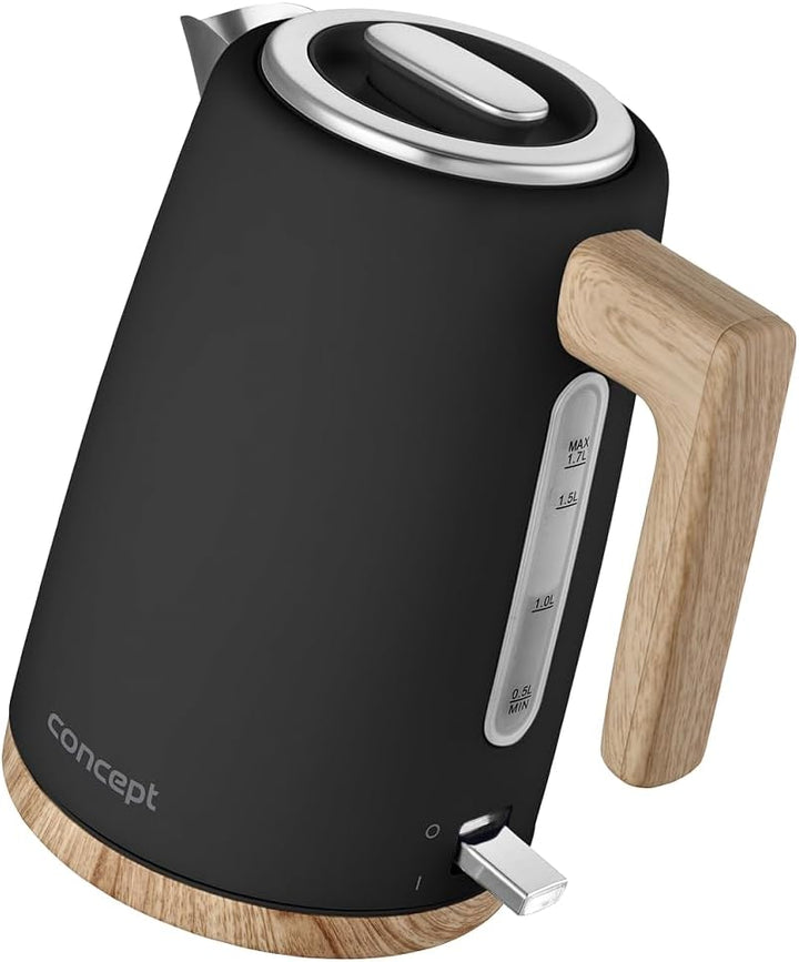 Concept RK3316 Edelstahl-Wasserkocher 1,7 l schwarz 1.7 Liter Schwarz, 1.7 Liter Schwarz