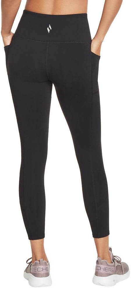 Skechers Damen Go Walk 7/8 Leggings mit hoher Taille M Schwarz, M Schwarz
