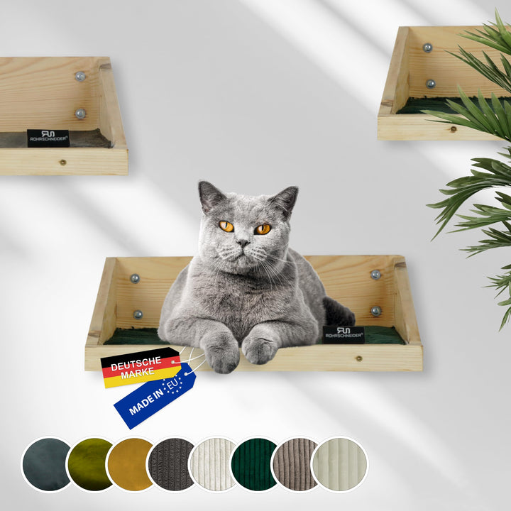 Rohrschneider Kletterwand Katzen (alle Katzengrössen) | Made in EU | Katzentreppe kombinierbar | aus