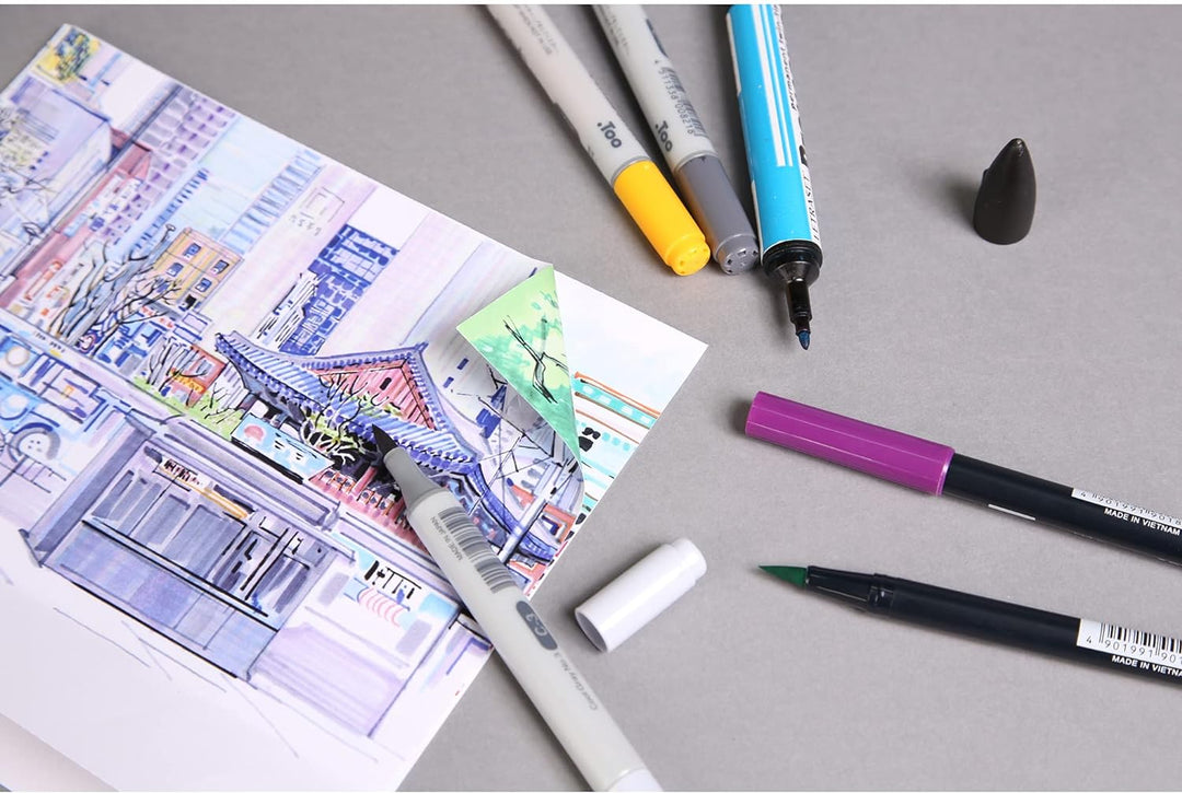 Clairefontaine 975198C Zeichenbuch mit doppelseitigem Layoutpapier, 220g, 22 x 22cm, ideal für Comic