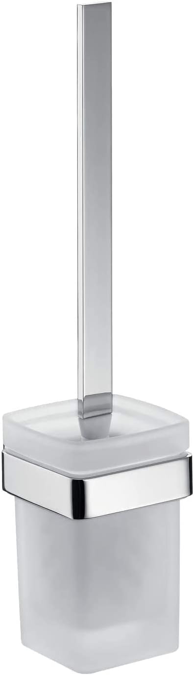 emco LOFT WC-Bürstengarnitur, Toilettenbürste mit Halterung und Griff aus Aluminium und Behälter aus