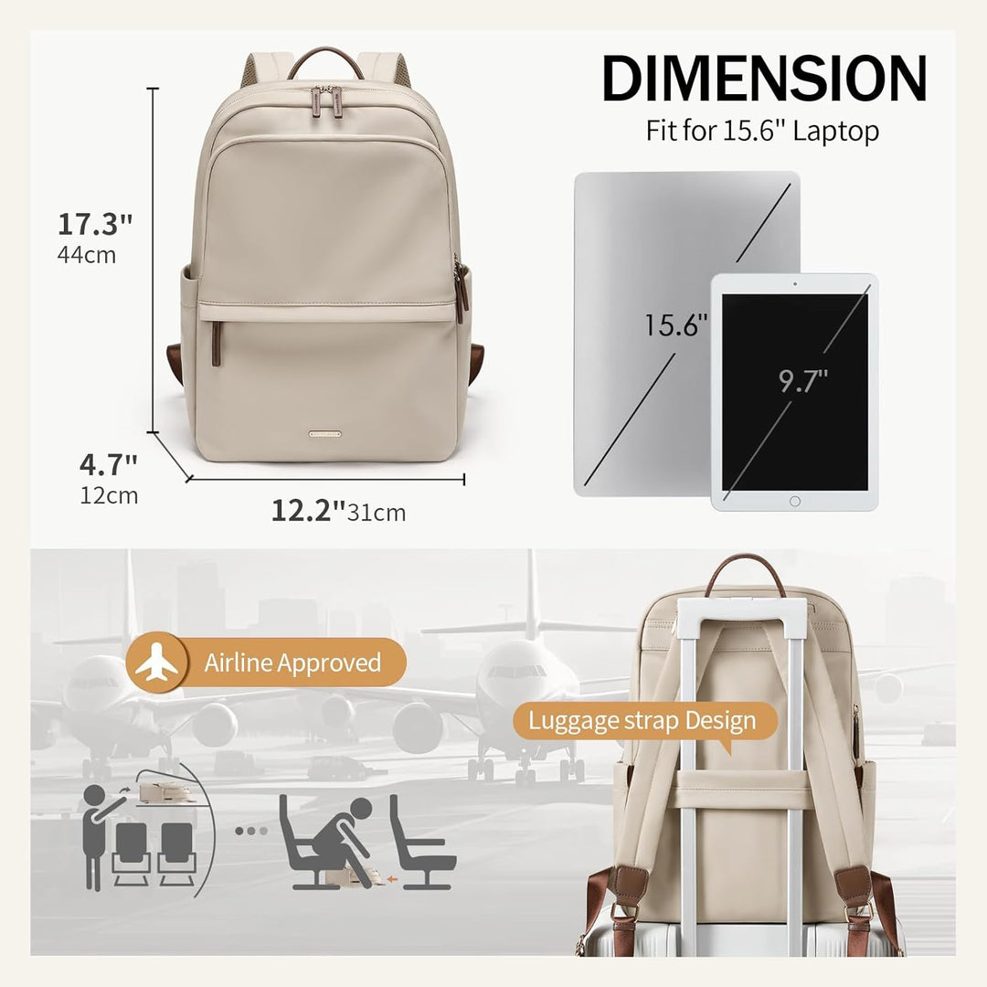 GOLF SUPAGS Laptop Rucksack für Damen Casual Daypack für Arbeit Reisen College Schulrucksack Handtas