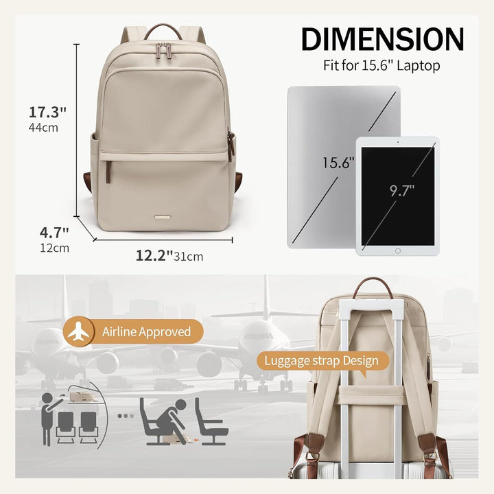 GOLF SUPAGS Laptop Rucksack für Damen Casual Daypack für Arbeit Reisen College Schulrucksack Handtas