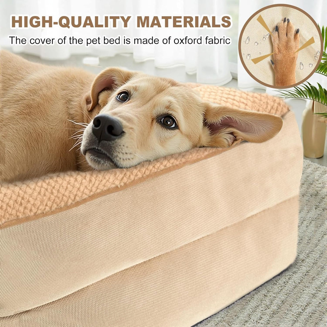 JOYELF Orthopädisches Hundebett für grosse Hunde, U-förmiges Schaumstoff-Sofabett, wasserdichtes Hau