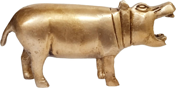 Purpledip Statuette, Nilpferd, Messing, Nilpferd, Sammlerstück, 12612