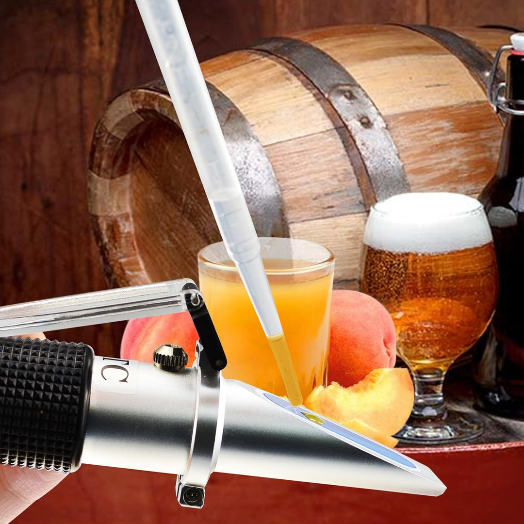 Refraktometer Bier Würze Refraktometer, Dual-Skala - SG 1,000–1,120 und Brix 0–32% für Bierwürze SG