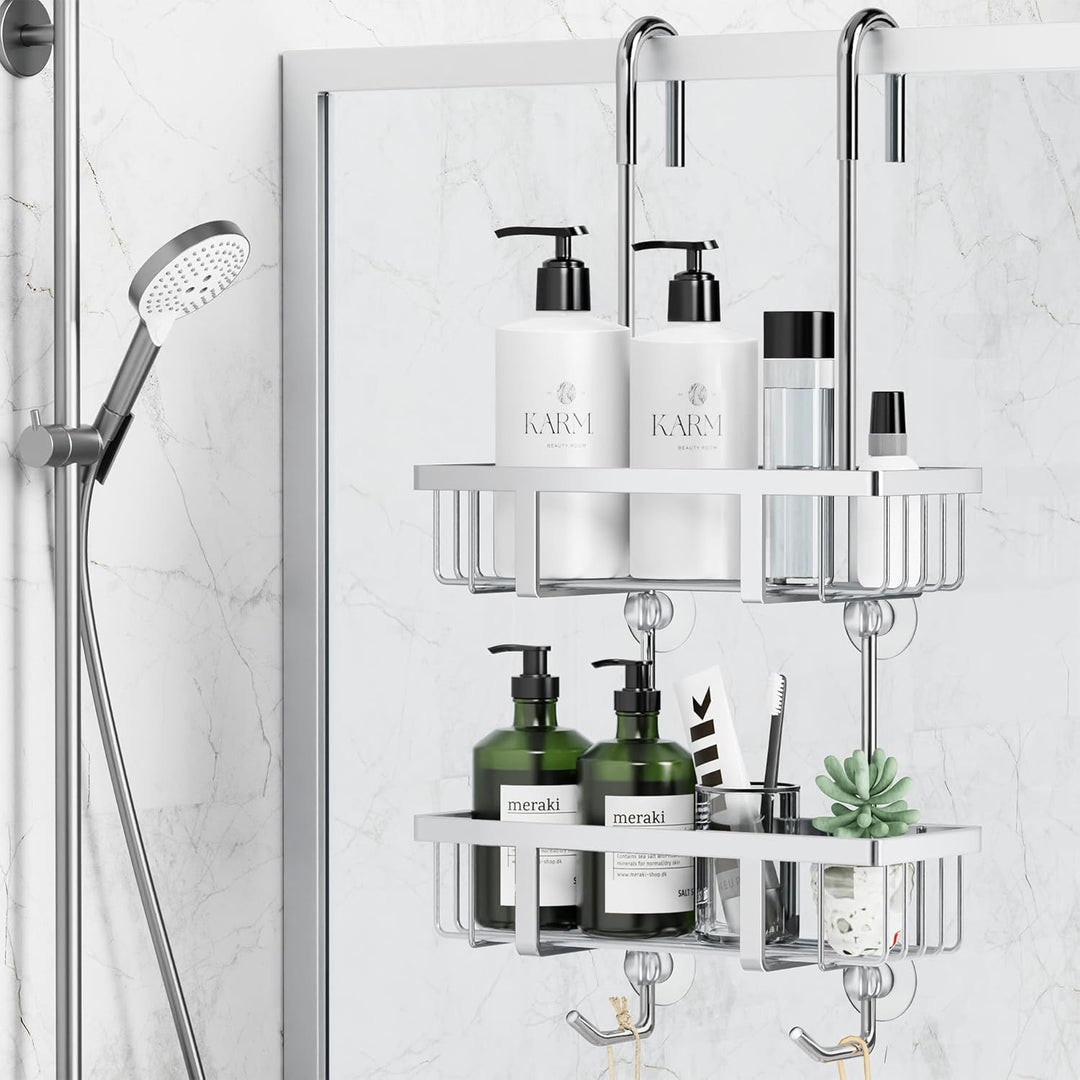 pickpiff Duschablage Zum Hängen Duschregal Shampoo Halterung Für Dusche Glastür Duschkorb Ohne Bohre