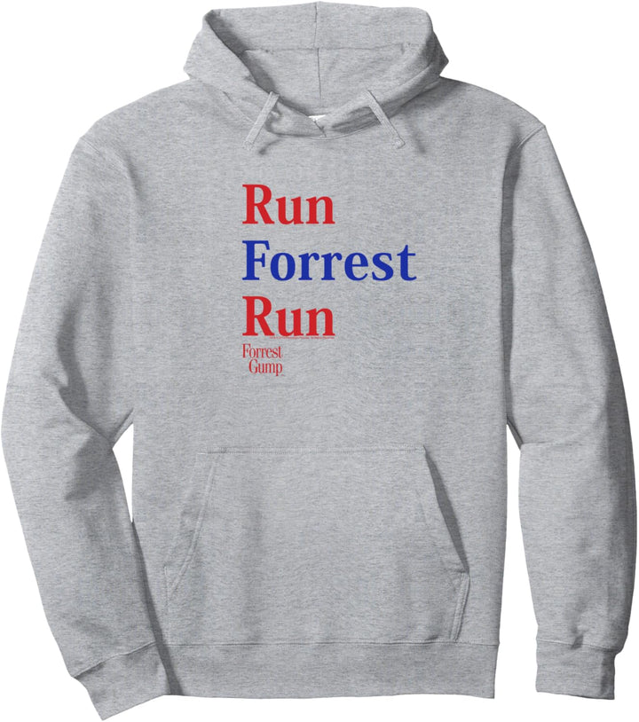 Forrest Gump Run Forrest Run Red And Blue Title Logo Pullover Hoodie