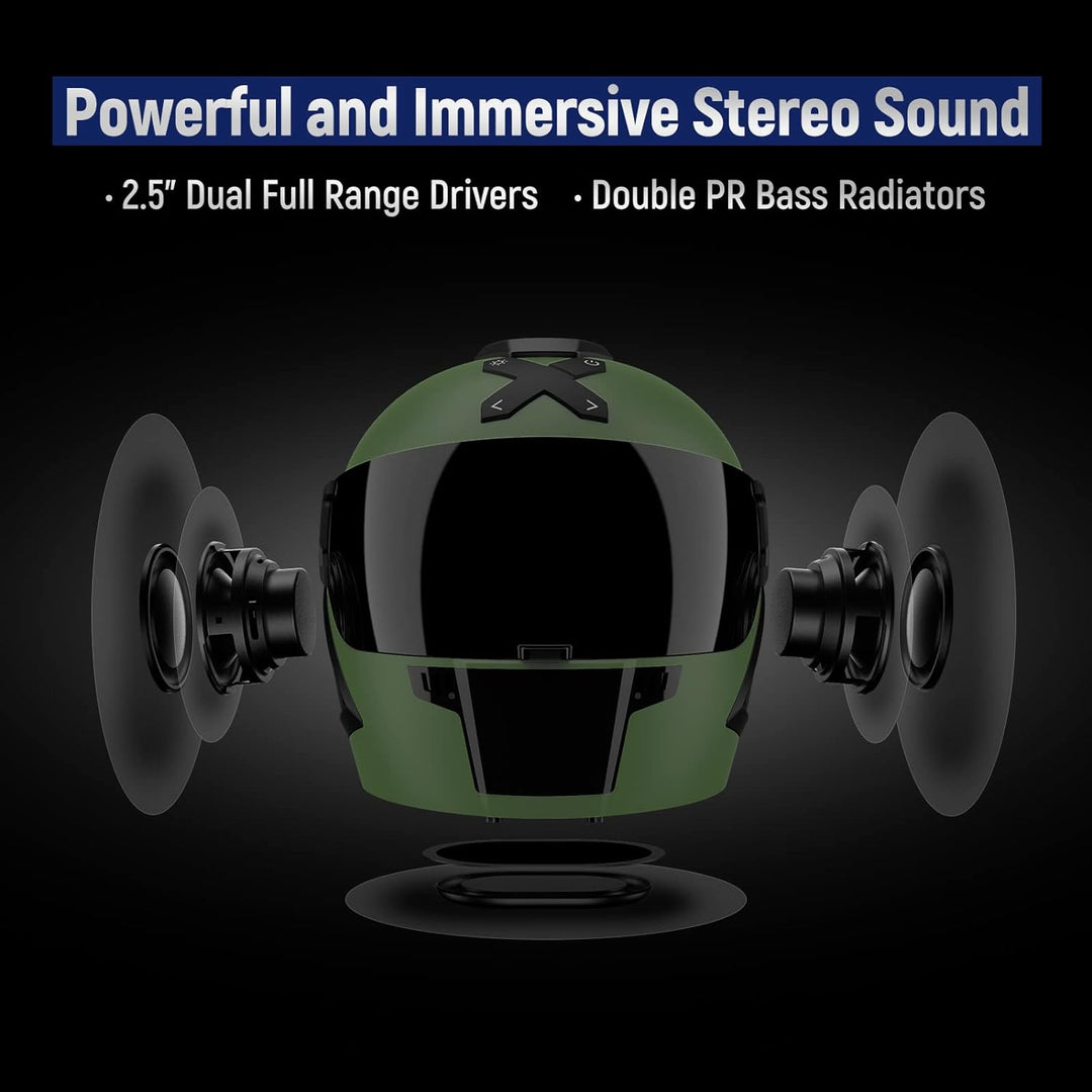 LEXIN BassBucket Bluetooth Lautsprecher, Kabellos Tragbare Musikbox, Wireless Partybox mit RGB Licht