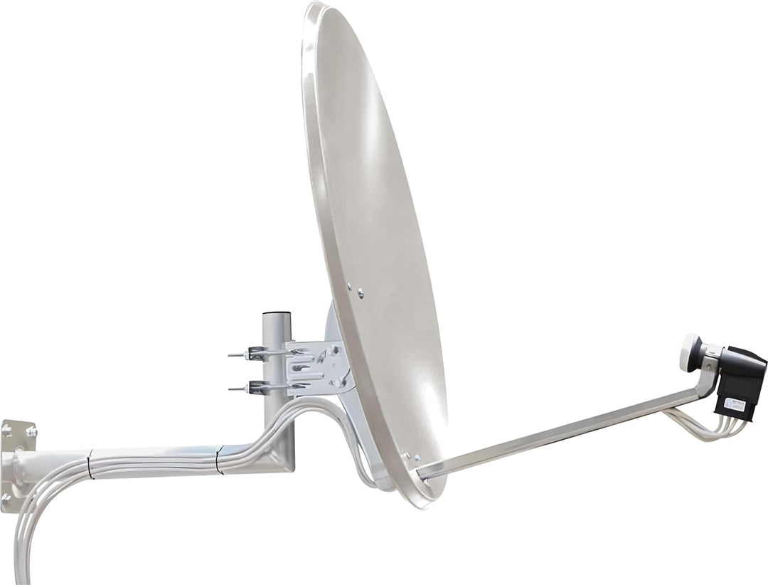 Telestar Digirapid 80 SAT-Spiegel (80 cm Aluminium-Spiegel, vormontierte Masthalterung, 40mm LNB-Hal
